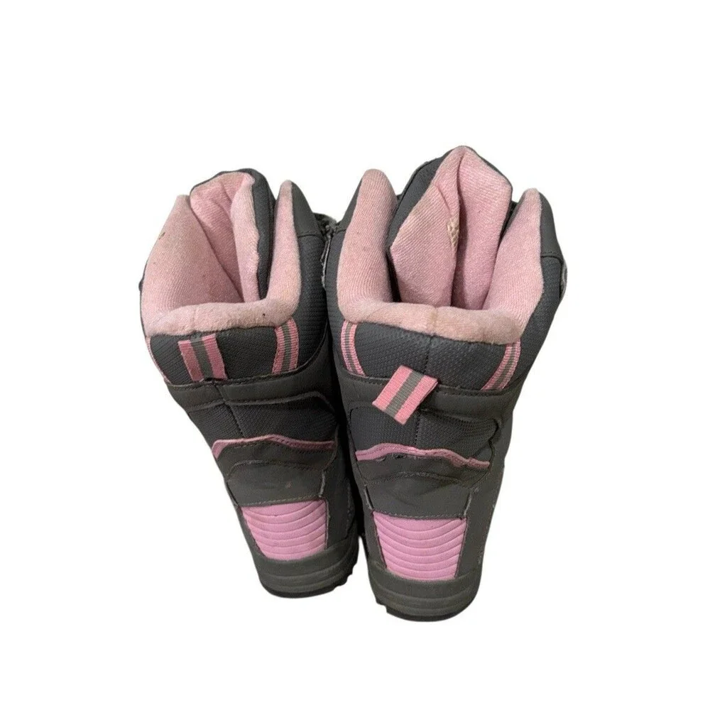 Totes Waterproof Insulated Snow Boots Waterproof  Gray Pink Sz 3M Rachel